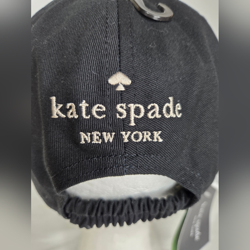 NWT Kate Spade OS Black Cotton Cap - Picture 6 of 10